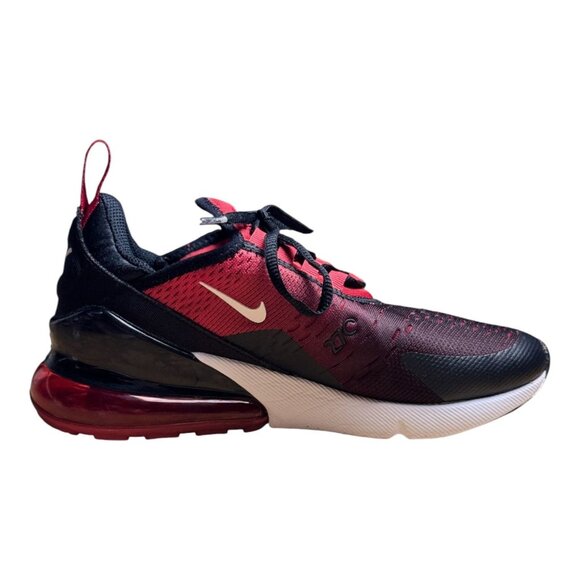 Nike Air Max 270 Kids Sneakers Basketball Shoes Red Black Size 4.5 - Picture 2 of 11